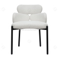 Imported microfiber leather white Sylvie dining chairs